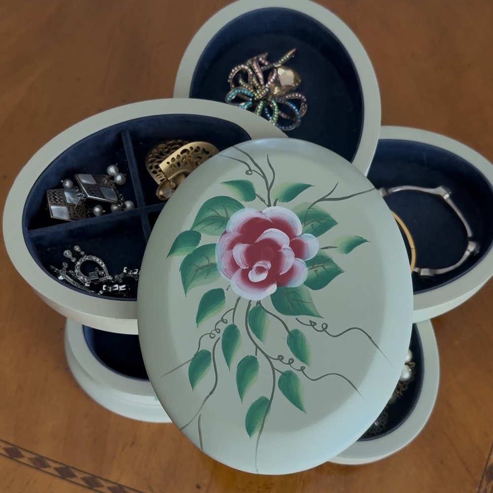 FLEX ZORN Floral Jewelry Box with Compartments - Picture 12 of 16